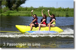3 person towable banana water sled