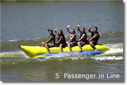 5 person towable banana water sled