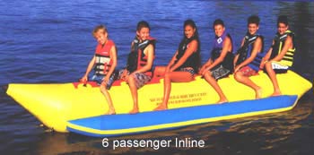 PVC-6 Inline 6 person banana sled water towable