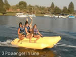 3 person recreational banana water sled towable